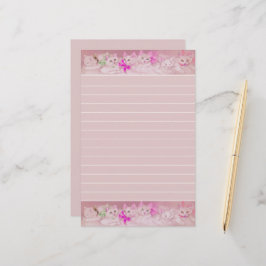 Papelaria Gatinhos Brancos e Rosa Pessoais