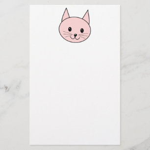 Papelaria Gato cor-de-rosa bonito