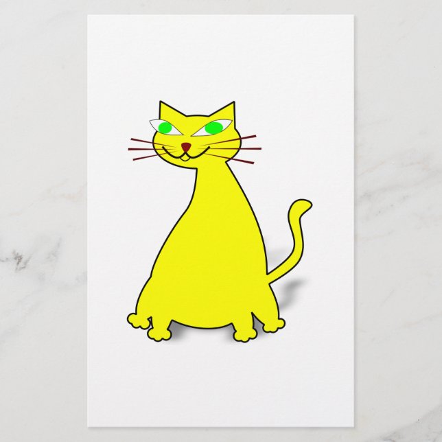 Papelaria Gato de gordura amarelo (Frente)