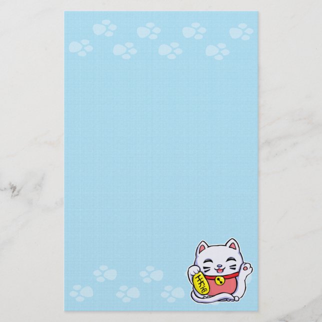Papelaria Gato de Maneki Neko Lucky (Frente)