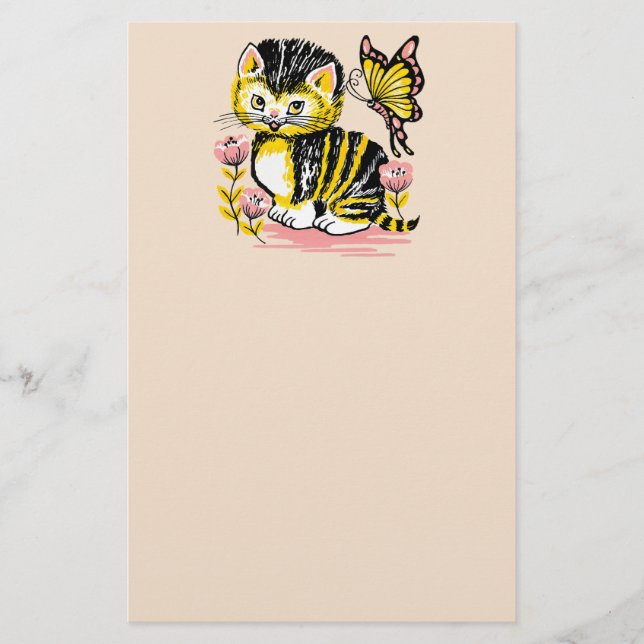 PAPELARIA GATO DE VINTAGEM CUTA (Frente)