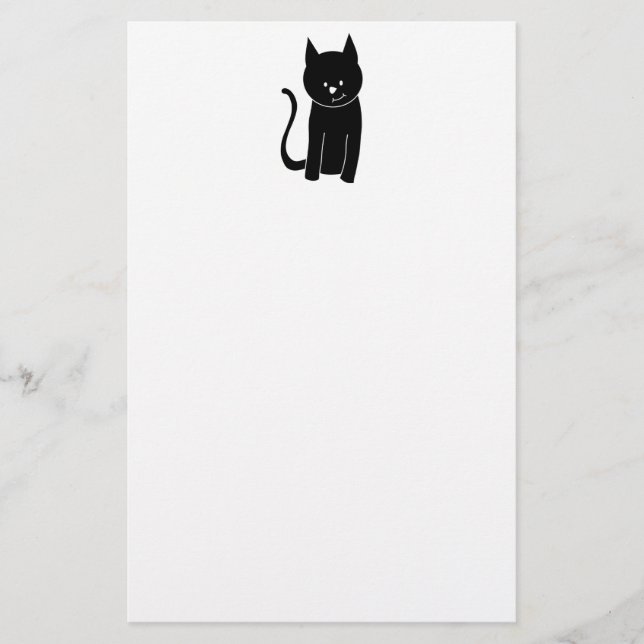 Papelaria Gato preto bonito (Frente)