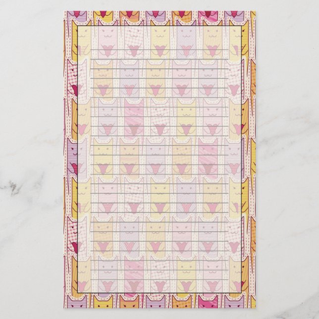 Papelaria Gatos Bons com Corações Adoráveis (Frente)