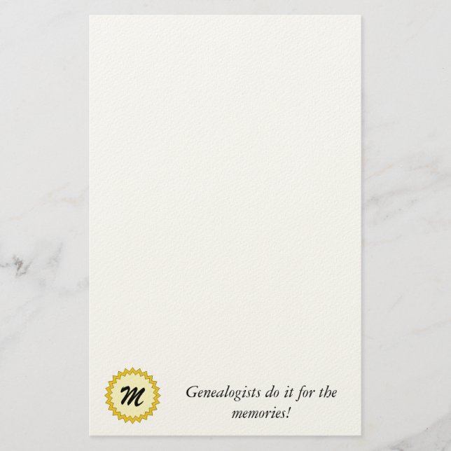 Papelaria - Genealogistas fazem isso pelas memória (Frente)