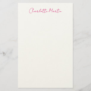 Papelaria Gerente Chefe Consultor Rosa Branco Profissional
