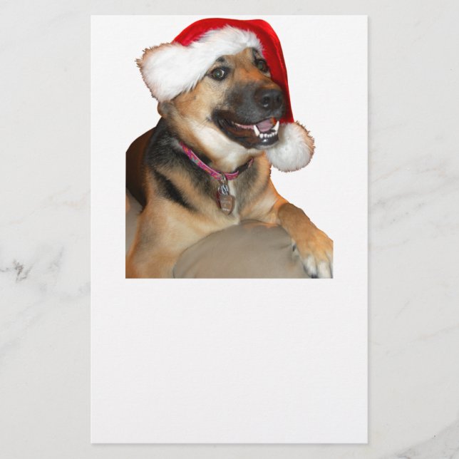 Papelaria German shepherd de Natal (Frente)