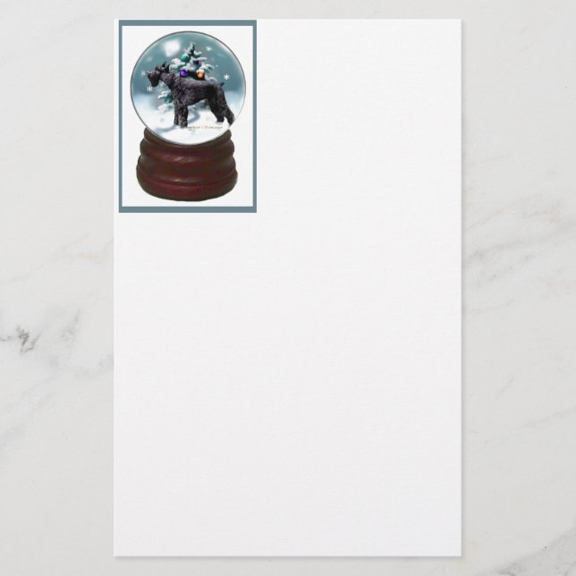 Papelaria Giant Schnauzer Natal (Frente)