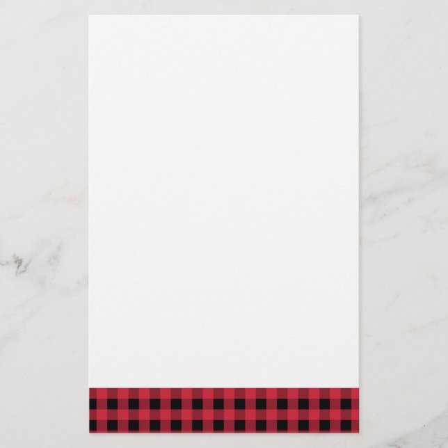 Papelaria Gingham Red and Black (Frente)