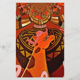Papelaria Girafa com duas artes de rabo-de-cavalo