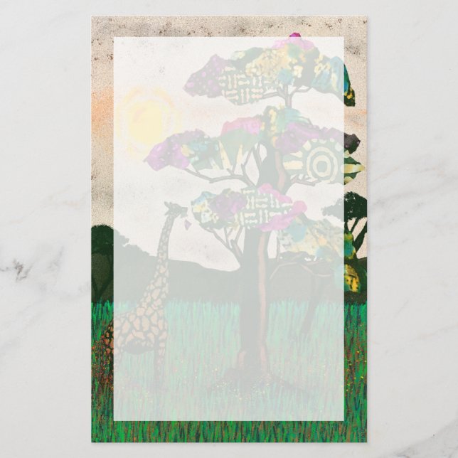 Papelaria Girafa nos Planes da África (Frente)