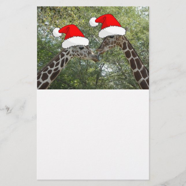 Papelaria Girafas de Natal (Frente)