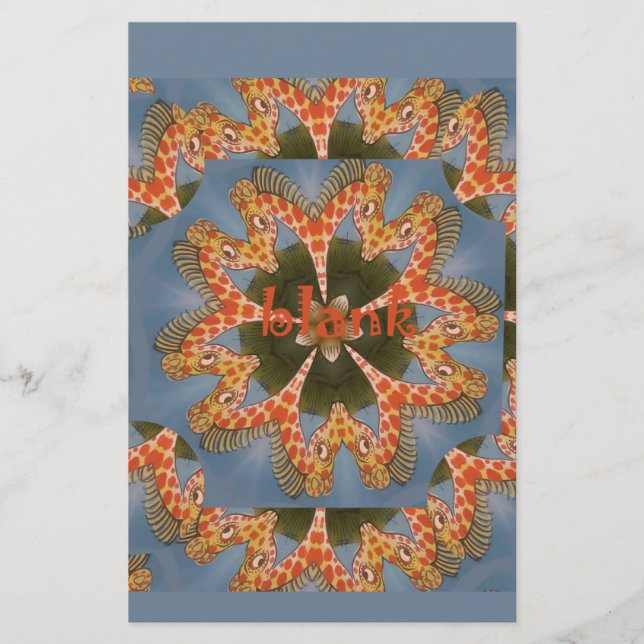 Papelaria Giraffe Abstrato Art Impressão (Frente)