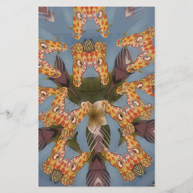 Papelaria Giraffe Abstrato Art Impressão (Frente)