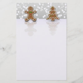 Papelaria Glamor Gingerbread Man and Tree - Papel de carta