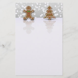 Papelaria Glamor Gingerbread Man and Tree - Papel de carta