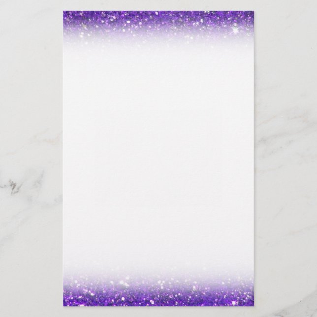 Papelaria Glitz Sparkling do brilho do roxo na moda (Frente)