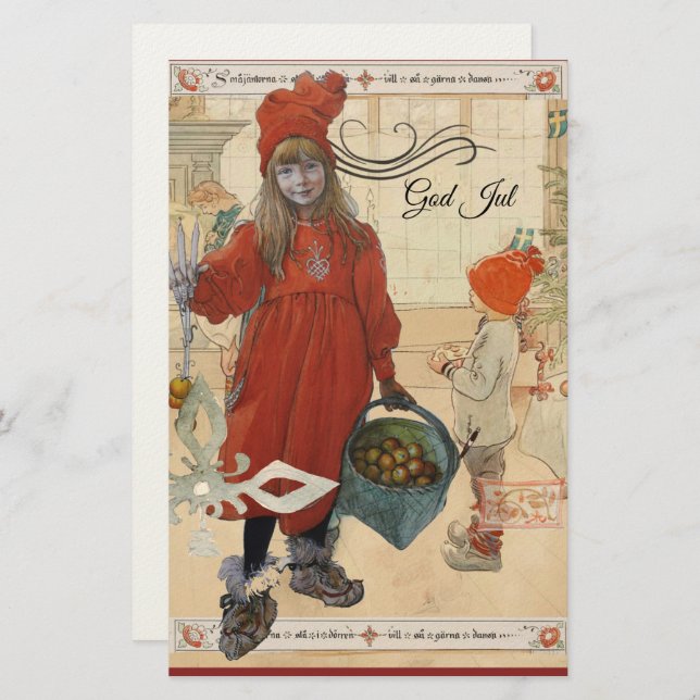 Papelaria God Jul Helgkort  (Frente/Verso)