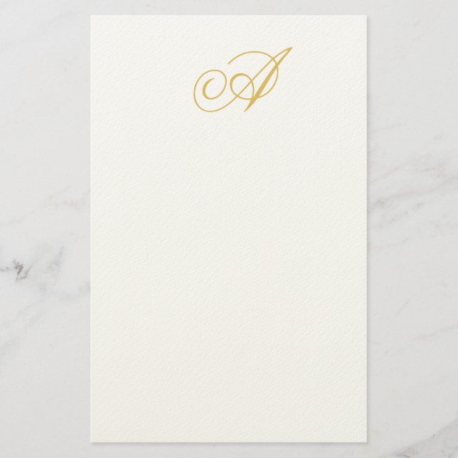 Papelaria Gold Color Monogram Professional Classical Initial (Frente)