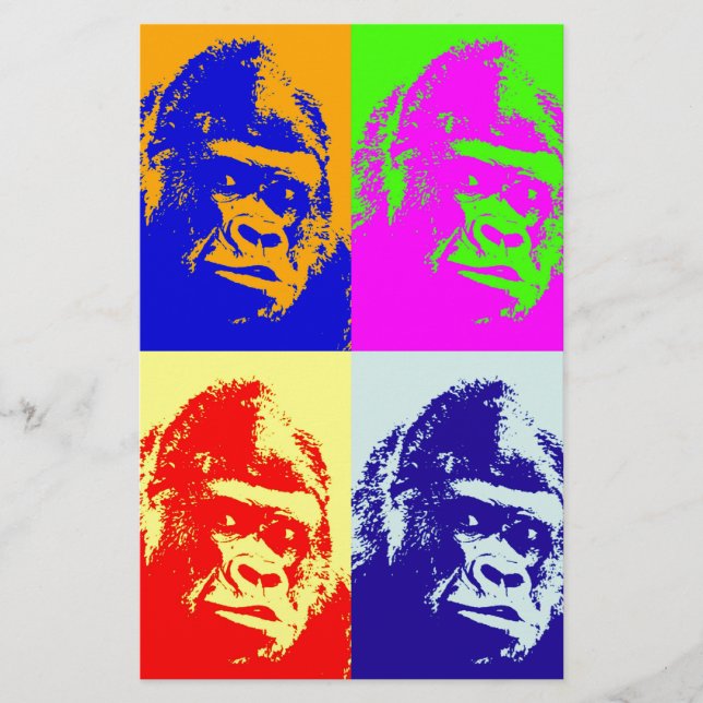 Papelaria Gorilla Pop Art (Frente)