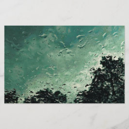 Papelaria gotas de chuva na janela 