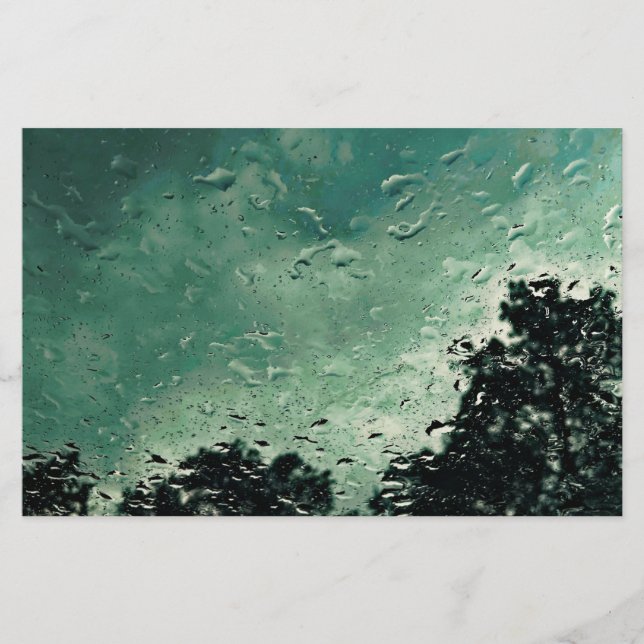 Papelaria gotas de chuva na janela  (Frente)