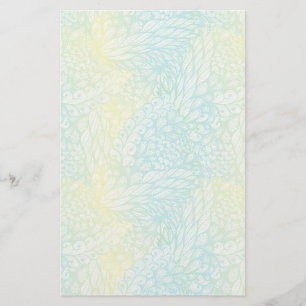 Papelaria Gradiente Amarelo E Azul Da Vintagem Floral