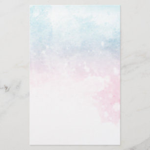 Papelaria gradiente de aquarela ombre