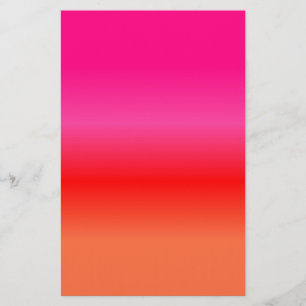Papelaria Gradiente rosa, vermelho e laranja