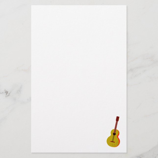 Papelaria Gráfico de Placa de Abstrato de Violão (Frente)