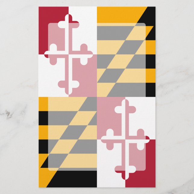 Papelaria Gráfico de Sinalizador de Maryland (Frente)