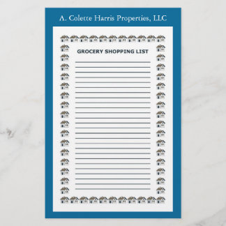 Papelaria Gráficos de Nota de Grocería- Design 2