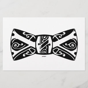 Papelaria Gravata Borboleta Preta e Branca