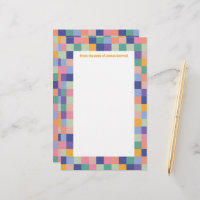 Grelha de Quadro de Verificação Colorida Simples e