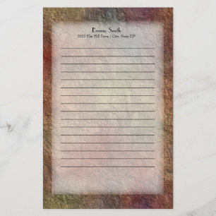 Papelaria Grunge de Pedra Amarela Personalizada