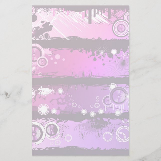 Papelaria Grunge Style Music Banner 3 (Frente)