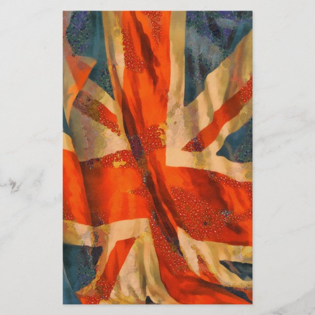 Papelaria Grunge Union Jack British Flag Waving Scrapbook (Frente)