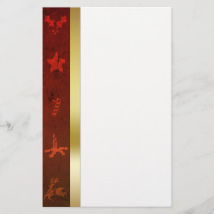 Papelaria Grungy Vintage Dourado Natal