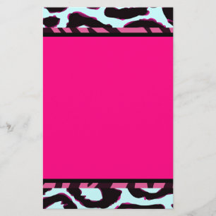 Papelaria Grupo Funky da chita da zebra do rosa quente