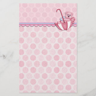 Papelaria Guarda-chuvas Bolinhas cor-de-rosa Bebê