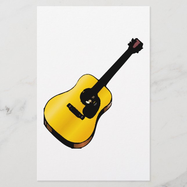 Papelaria Guitarra Pop Art (Frente)