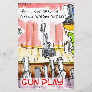 Papelaria GunPlay Desenho Engraçado