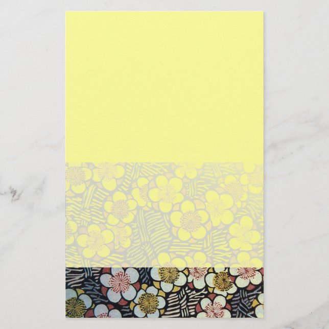PAPELARIA HAIKU/ PRETO BRANCO ROSA AMARELO FLORES DA PRIMAVE (Frente)