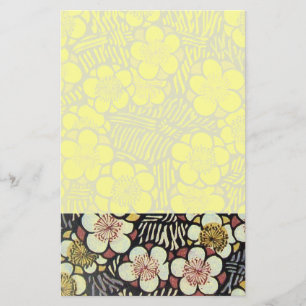 PAPELARIA HAIKU/ PRETO BRANCO ROSA AMARELO FLORES DA PRIMAVE