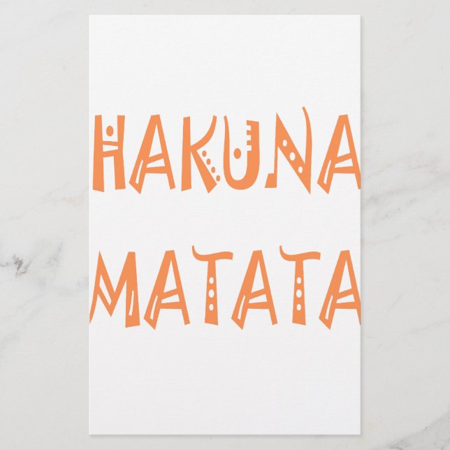 Papelaria Hakuna Matata - Arte Tribal Africana (Frente)