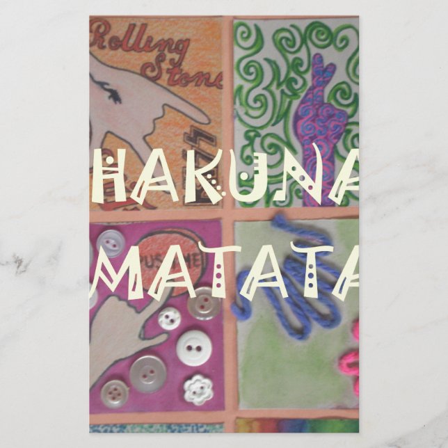 Papelaria Hakuna Matata - Sinal de Arte Impressão (Frente)