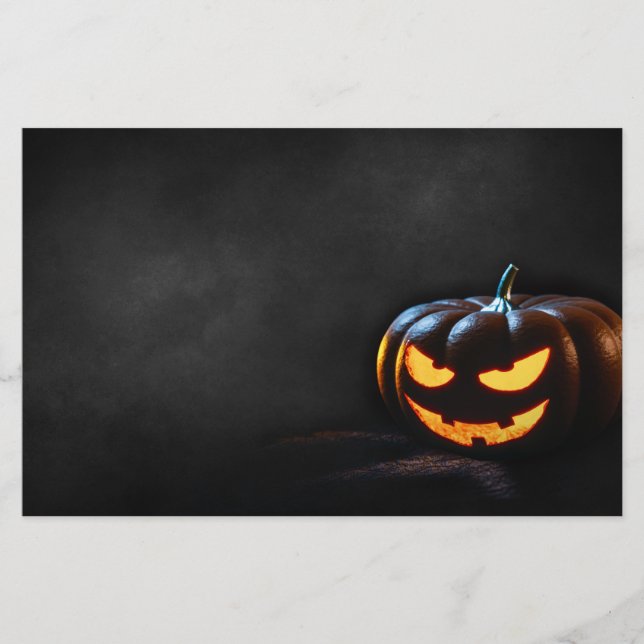 Papelaria Halloween Pumpkin Jack-O-Lantern Spooky (Frente)