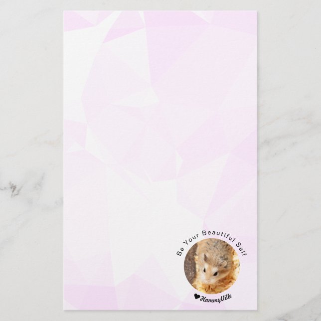 Papelaria Hammyville - Hamster bonito com citação motivacion (Frente)