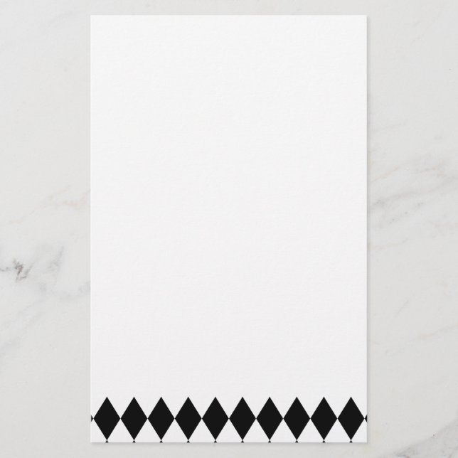 Papelaria Harlequin Black and White (Frente)
