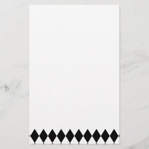 Papelaria Harlequin preto e branco