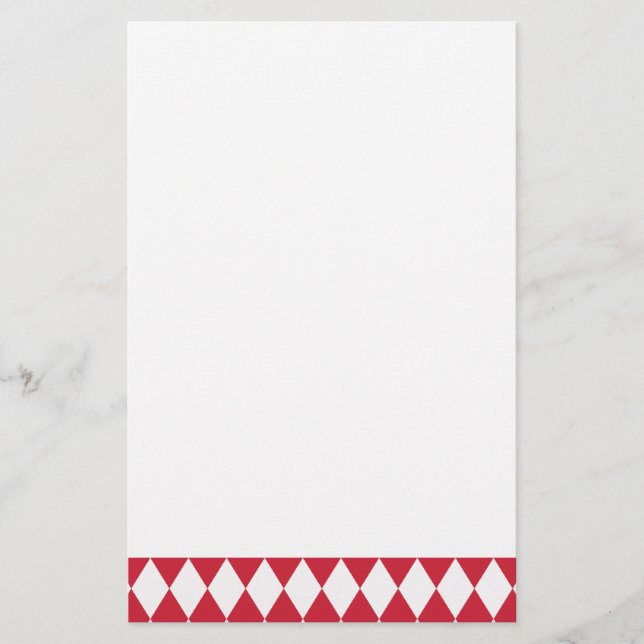 Papelaria Harlequin Vermelho e Branco (Frente)